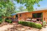 A fenced yard makes this home a great pet-friendly Sedona vacation rental